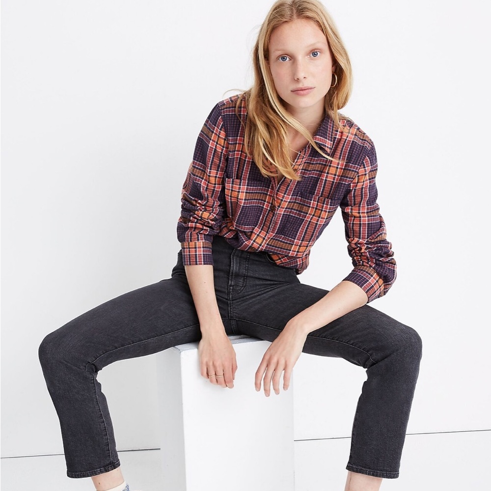 Madewell Flannel Classic Ex-Boyfriend Shirt in Edith Plaid - Picture 5 of 9